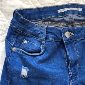 Zara distressed stretch blue  jeans